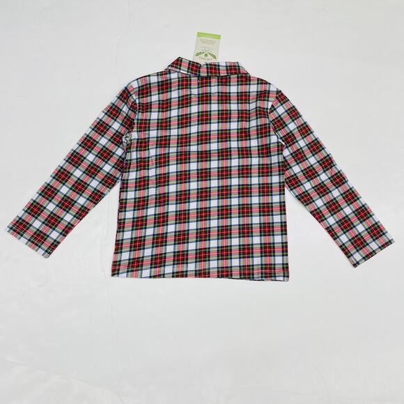 NWT The Oaks Apparel 8Y Christmas Plaid Polo - Picture 3 of 5